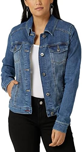 Wrangler Authentics Women's Stretch Denim Jacket, Blue, X-Large