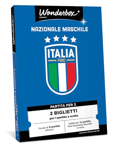Wonderbox Connect - Cofanetto Regalo - FIGC Classic Nazionale Maschile - 1 Partita - 1 o 2 Biglietti - Valido 27 Mesi