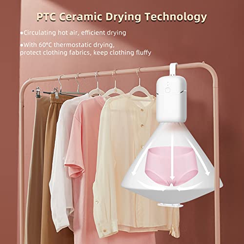Tj. Portable Clothes Dryer, Mini Clothes Dryer Machine, Small Portable Dryer For Clothes With Ptc Drying & Uv Function, 1H/2H Timer For Underwear, Socks, Swimwear, Baby And Pet Clothes, White #TOP1