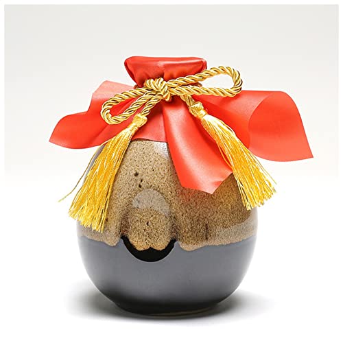 PiurUf Hip Flask 500ml Sake Distribution Wine Pot Liquor Warmer Household Ceramic Bottle Barware Flagon Small Stoup Single Pot With Cork Hip Flasks For Women (Size : Tiger Color)