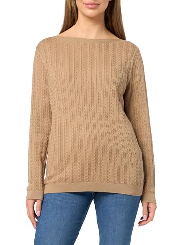 Image of Nautica Women's Long Sleeve Cable Boatneck Sweater