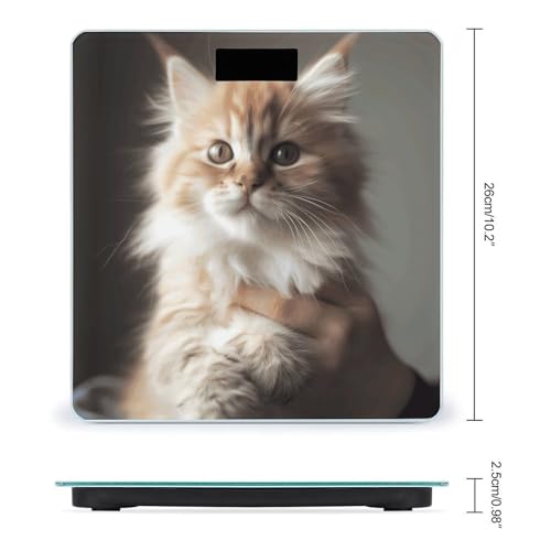 Báscula digital Cute Kitty para peso corporal con pantalla LED miniatura 2