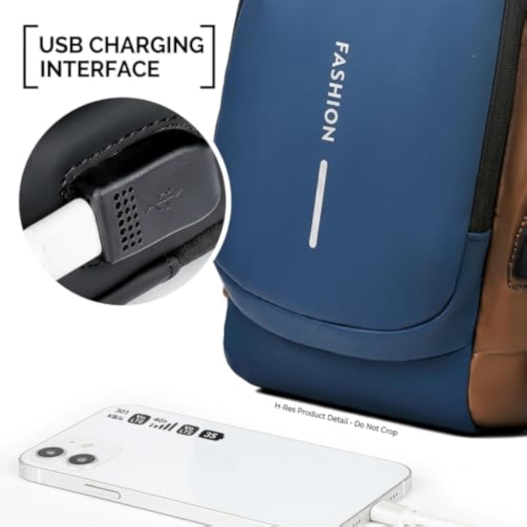 Anti-Theft Sling Chest Bag with Combination Lock
