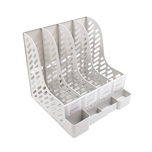 OSALADI Creative Compartment Desktop Document Organizer Rack File Holder for Home Office for Magazines Folders and Documents Storage Modern Design for Tidy
