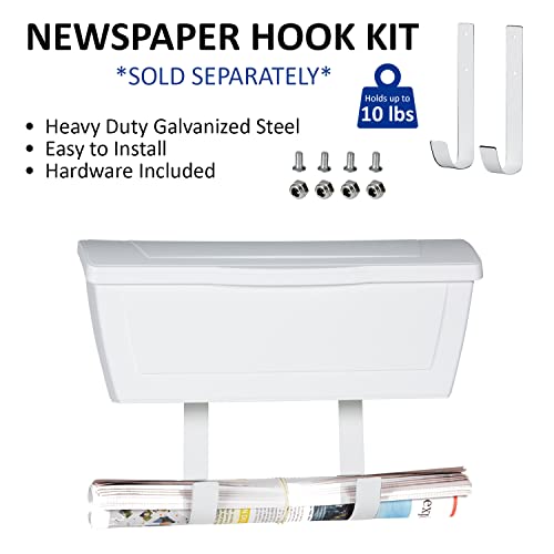 Horizontal Wall Mount Mailbox - Mail Box Letter - Weatherproof - Made In Canada (White) #TOP4