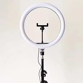 Ring Light com Tripé 2.1m 10'' Polegadas Iluminador com suporte de Celular e Controle Embutido