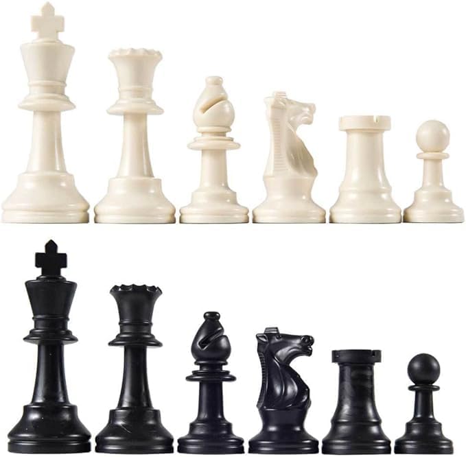 Miniatura 5 de Juego de ajedrez profesional, tapete de ajedrez plegable de torneo grueso y piezas con bolsa de viaje.