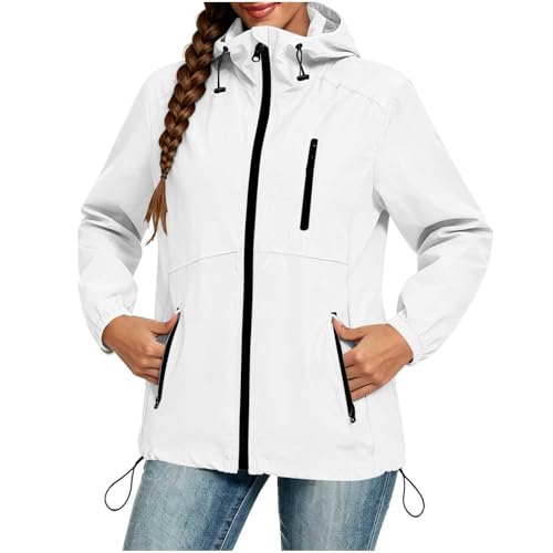 Chaqueta impermeable mujer con cremallera abrigo softshell running senderismo