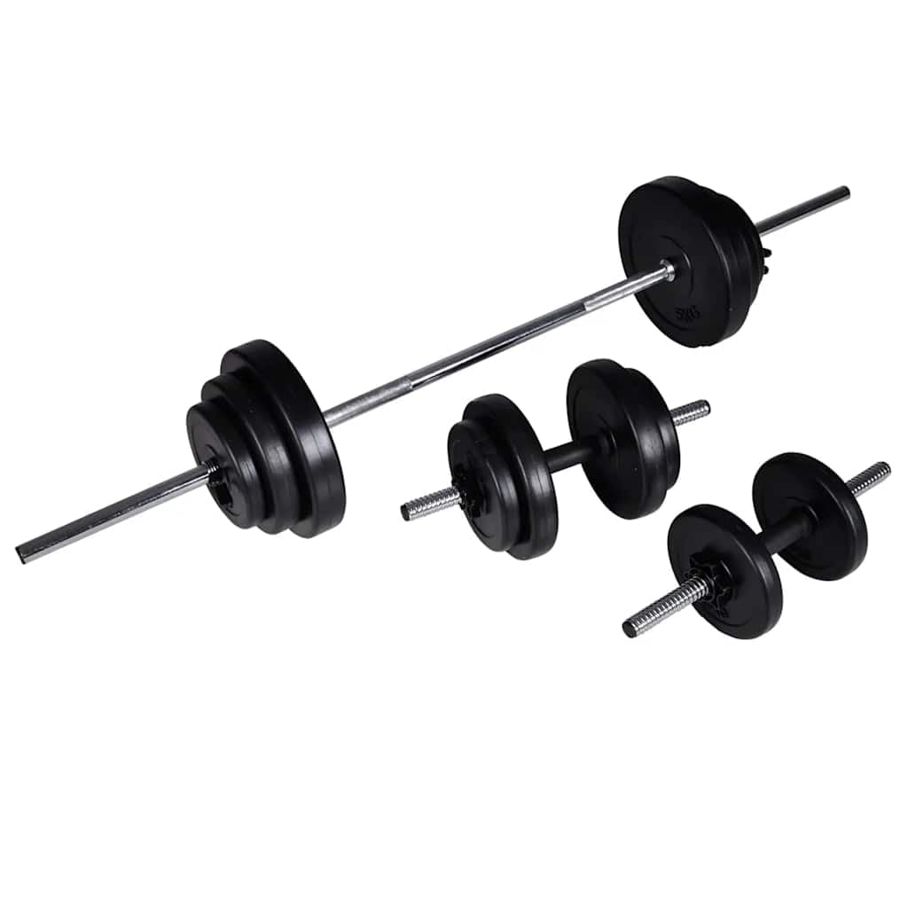 Estación de fuerza con mancuernas de 30,5 kg, dispositivo de fitness para el desarrollo muscular, entrenamiento de fuerza Homegym, con banco de pesas ajustable y rack