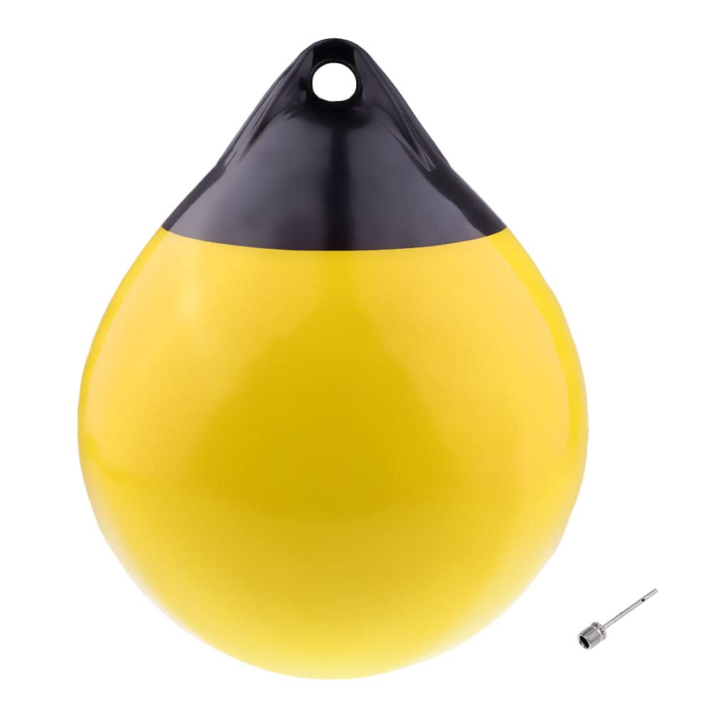 Bouée D'amarrage de Bateau Gonflable de Bouée de de Bouée D'amarrage Diamètre.12 "Flottant, Jaune, 30x35cm