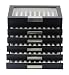 60 Piece Black Ebony Wood Pen Display Case Storage and Fountain Pen Collector Organizer Box with Glass Window Six Level Display Case with Drawers