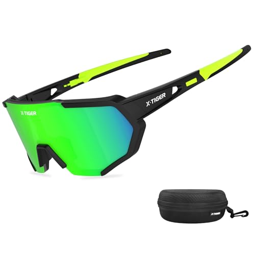 X TIGER Gafas de Ciclismo con 5 Lentes Intercambiables, Adecuadas Para el Ciclismo, el Golf, la Pesca, la Conducción Y Otros Deportes al Aire Libre UV400