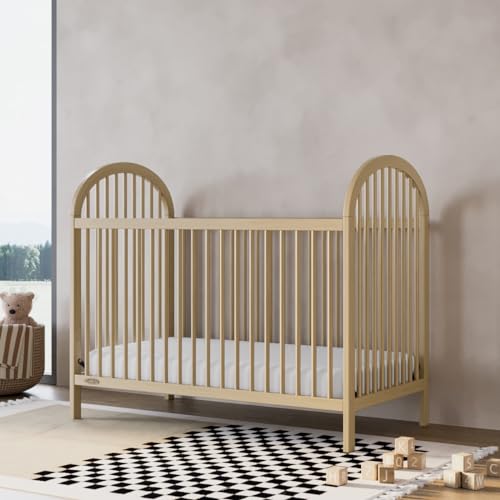 Image of Graco Olivia 3-in-1 Convertible Crib - GREENGUARD Gold Certified, 100% Solid Wood, Fits Standard Baby Crib Mattress, Converts to Toddler Bed and Daybed, 4 Adjustable Mattress Heights (Driftwood)