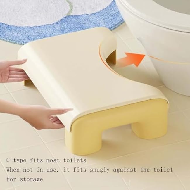 Splicable Poop Stool Bathroom Accessories Footstool Proper Toilet Posture Anti Constipation Heal for Healthier Results Plastic Footrest(Blue)