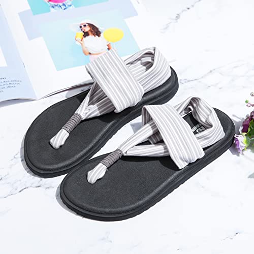 Image of Ranberone Women's Yoga Mat Flip Flops Casual Flat Summer Beach Sandals