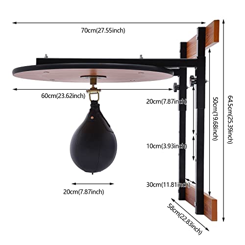 Piaocaiyin Speed Bag Platform, Wall Mounted Speed Bag, Heavy Duty Adjustable Speed Bag, Adjustable Speed Bag Platform Kit, Adjustable Height Wall Mount Boxing Bag With Boxing Training Kit #TOP1