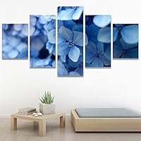 SIGNWIN 5 Panel Canvas Wall Art Botanical Chic Closeup Expressive Multicolor Photography Realism Ultra for Home Decorations Ready to Hang - 60