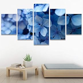 SIGNWIN 5 Panel Canvas Wall Art Botanical Chic...