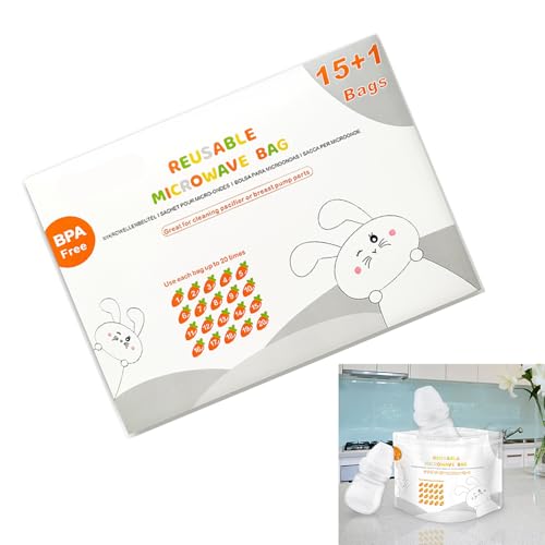 Paquete De 16/42 Bolsas Esterilizador De Vapor De Microondas Para Biberones Y Partes Reutilizables Hasta 20 Veces/Esterilizador De Vapor De Microondas Esterilizador Bolsas - imagen 2