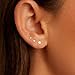 FISSEN JEWELRY Gold Flat Back Earrings for Women, 3Pairs 14k Gold Plated Flatback Stud Earrings Set, Tiny Hypoallergenic Cartilage Helix Tragus Piercing Earring Trendy Stuff Fashion Jewelry Gifts