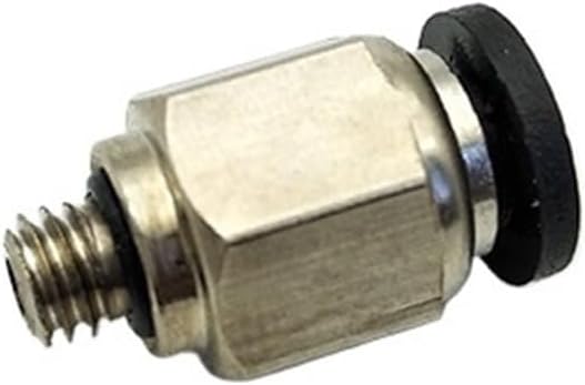 15Pcs Black M5 Male Thread to 4mm Hole Tube Push in Connect Straight Quick Fittings PC4-M5