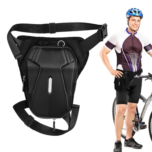 Bolsa de pierna negra con diseño versátil para motoristas y outdoor