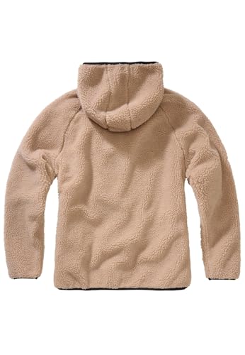 Brandit Women Teddyfleece Jacket Hooded, Farbe: camel, Größe: S