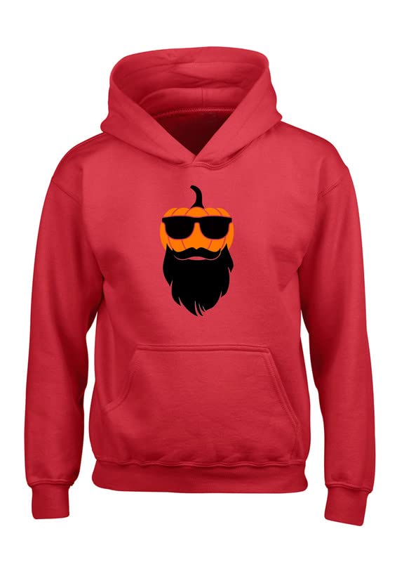 Sweat à capuche d'Halloween adulte imprimé citrouille avec barbe rouge XS