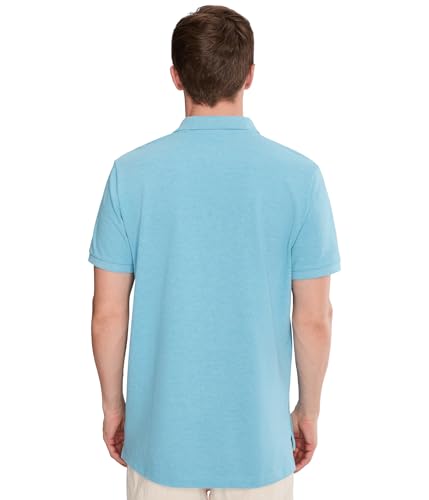 Image of U.S. POLO ASSN. Men Cotton Regular Fit Solid Polo With Small Pony | Two-Button Closure Pique Polo Shirt, Summer Fashion Golf Shirt