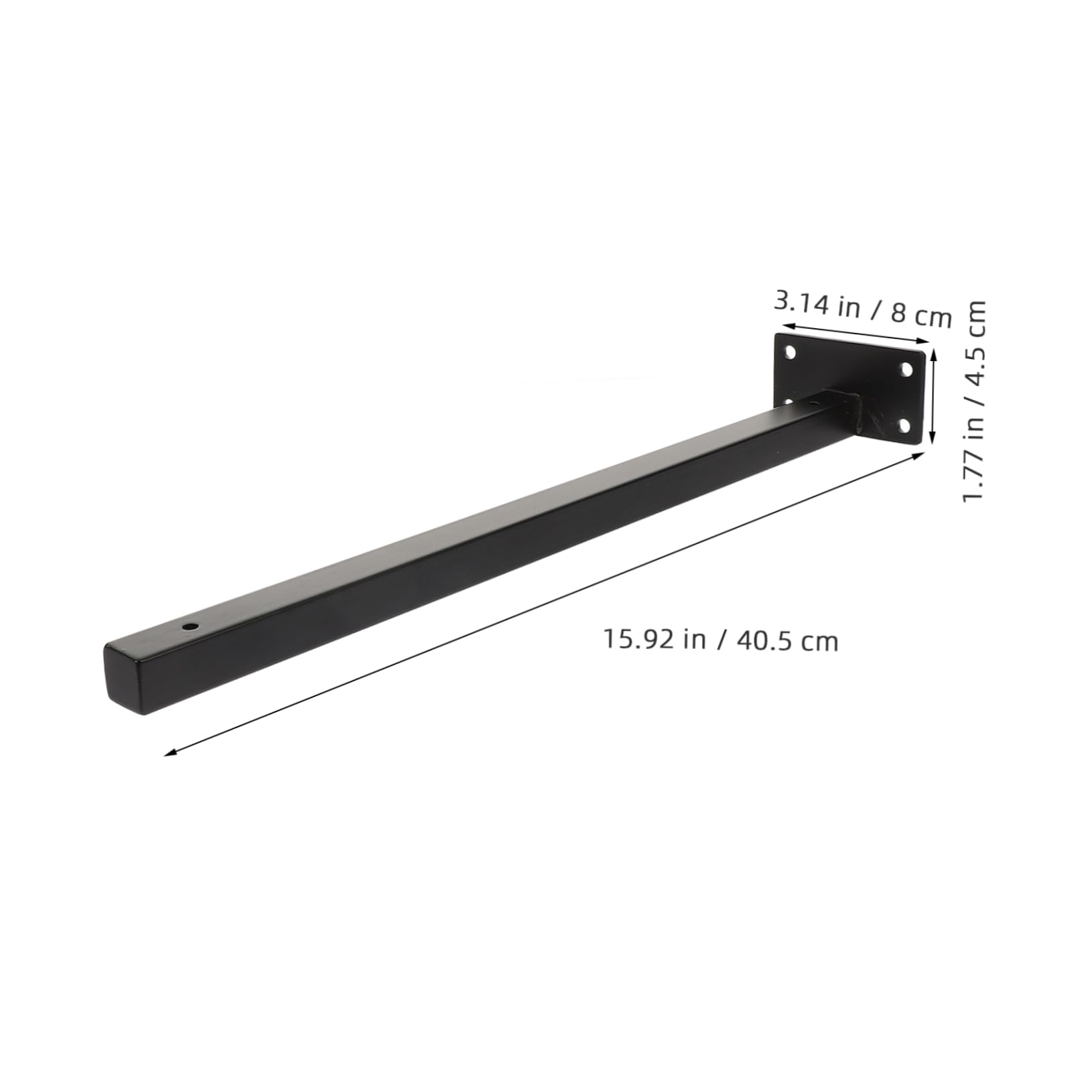 NUOBESTY 4pezzi Staffa Per Cartello Sospeso in Acciaio Inox Supporto Per Mensole Galleggianti Nero Staffe Di Rinforzo Per Mensole Ferramenta Per Montaggio Parete Compresa