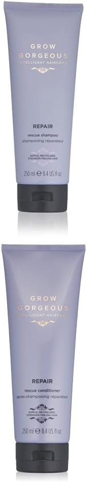 Reparatur Rescue Haar Shampoo, 250 ml+Grow Gorgeous Repair Conditioner 250ml