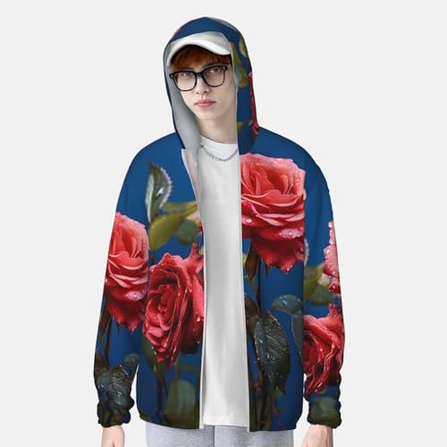 Chaqueta para hombre con protección solar UPF 50+ manga larga con capucha miniatura 3