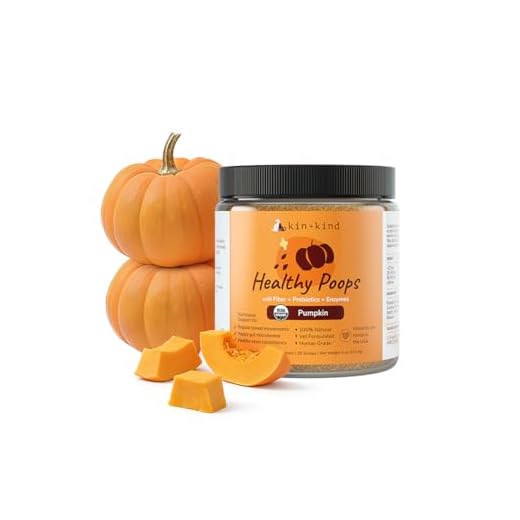 kin+kind Healthy Poops – USDA Organic Pumpkin Powder for Dogs and Cats – Prebiotic Pumpkin Powder, Supports Probiotic Activity – 4 oz