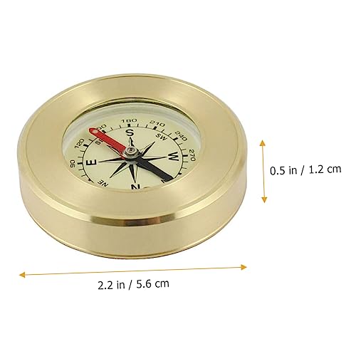 Brújula de Camping Hemoton de Latón con Ventana Portátil miniatura 3