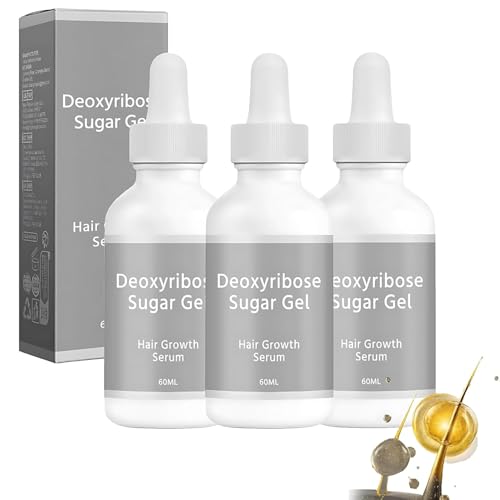 Deoxyri bose Sugar Gel Hair Growth, Deoxy Ribose Sugar Hair Growth For Hair Loss Treatment Promotes Hair Regrowth and Reduces for Men and Women (3 Pcs)