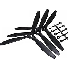 RC Airplane Propeller, 3 pcs/lot Hard 3 Blade Propeller 8x6/9x6/10x6/11x7 Props Replacement for RC Model Airplane Plane Fix Wing Accessories Spare Part Color 3 pcs 8X6
