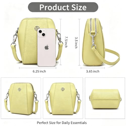 Image of Women's Leather Phone Crossbody Shoulder Bag with Wallet