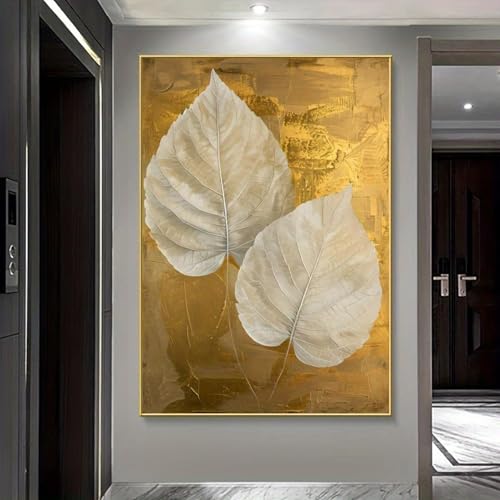 Impression sur toile abstraite moderne de feuille pour votre salon