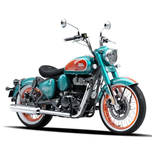 Image of Royal Enfield Goan Classic 350 with Disc & Spoke Wheel Motorcycle (Teal Blue) Booking for Ex-Showroom Price