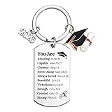 Fodfgxf 2026 Graduation Gift for Her Him Girls Boys, Class of 2026 Keychain Graduation Gifts for College Middle High School Graduates Daughter Son Inspirational Religious Christian Gift for Women Men