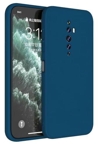 Topme Cover per OPPO Reno2 Z (6.53' Inches) Custodia Case, Protezione Della Pelle Della Custodia in Silicone Tpu - Blu zaffiro