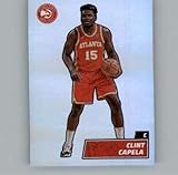 2022-23 Panini NBA Stickers #97 Clint Capela Foil Atlanta Hawks Official Thin Mini Sticker Trading Card
