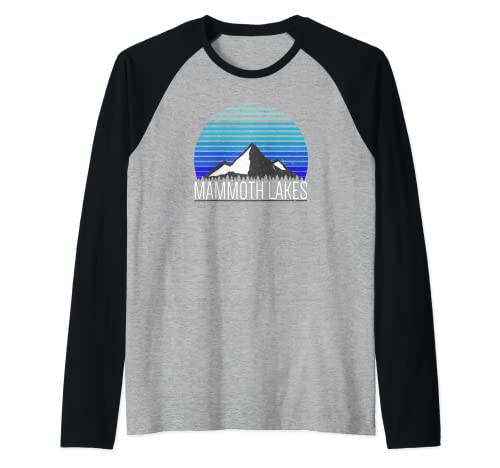 Mammoth Lakes California Bluebird Day Sierra Nevada Montaña Camiseta Manga Raglan