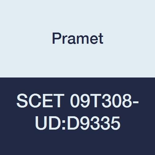 SCET 09T308-UD:D9335 Carbide Indexable Drilling Peripheral Insert, 1" Corner Radius, Drill Diameter Range 1.109" - 1.344" (28 mm - 34 mm) CVD, 90 Degree Square, Black (Pack of 10)