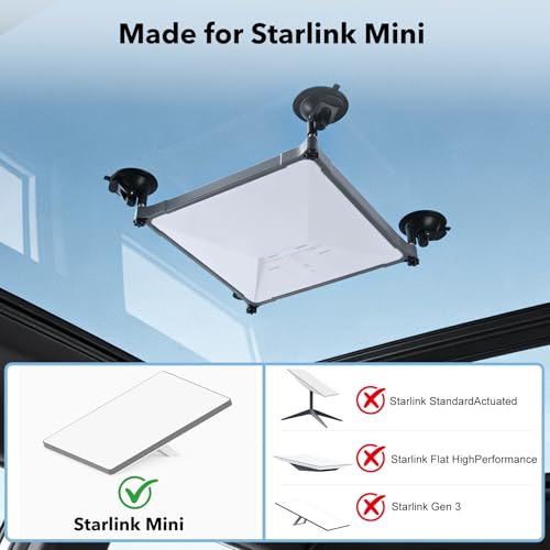 Image of for Starlink Mini Suction Cup Mount Starlink Mini Accessories for Car Sunroofs or Windows，Secure Satellite Mounting Kit Strong Suction Stable Signal，for RVs, Boats,Road Trips,Boats, Windows