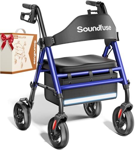 Soundfuse All Terrain Rollator Walker with Seat