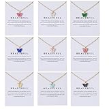 9pcs colorful acrylic butterfly pendant necklace bohemian adjustable retro card clavicle chain insect animal necklace for women friend friendship party jewelry gift 33 pcs 2