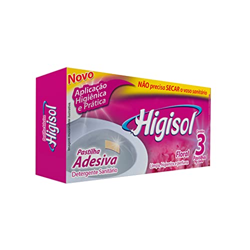 Pack com 3 Pastilhas Adesivas Para Vaso Sanitário - Floral 3X9G, Higisol