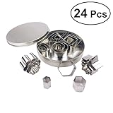 Juego de cortador de galletas es ampliamente utilizado: incluye cortar galletas, pasteles, masa, fondant, empanadas, bollos, tartas, canapés, donuts, verduras, muffins ingleses, pan, pasta de raviolis. Úselo para hornear, cocinar, freír huevos o hacer panqueques.