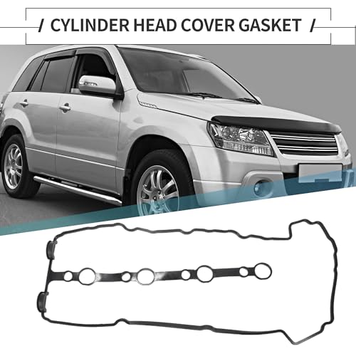 Image of Motoforti Valve Cover Gasket, Cylinder Head Valve Seal Gasket, for Suzuki SX4 RW420 GYA51S 2.0L 4 Cyl, MP, J20B, 16V, VVT, DOHC, Rubber, No.1118978K00, Black